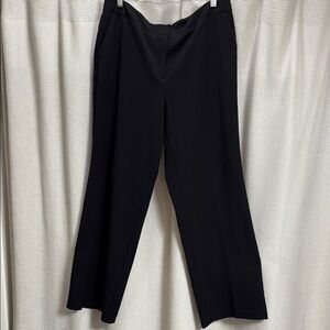 Chicos Wide leg Pant Black classic Work business professional SZ 2 SHORT/L 12